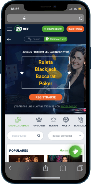 Cuenta de casino 20bet