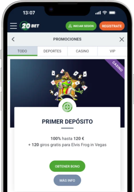 Bono de bienvenida y promociones