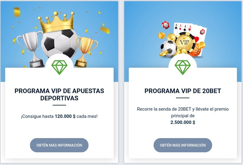 20Bet VIP bono